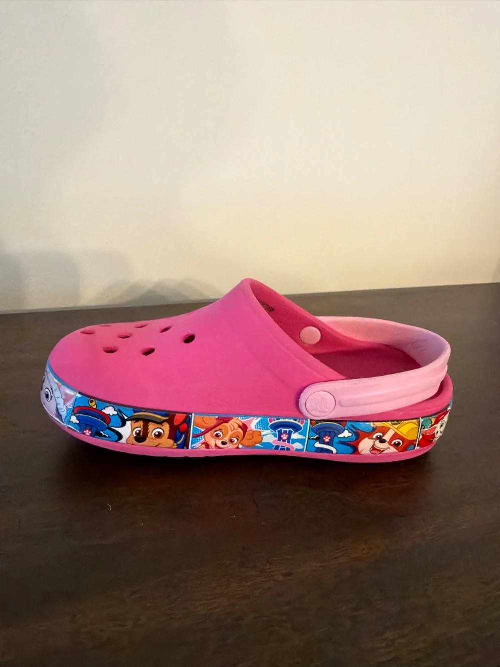 Crocs Paw Patrol Clogs Girls Pink Slip-On Shoes, Size C11